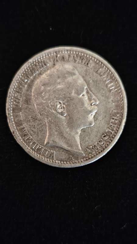 1906 Zwei Mark 90% Silver Coin
