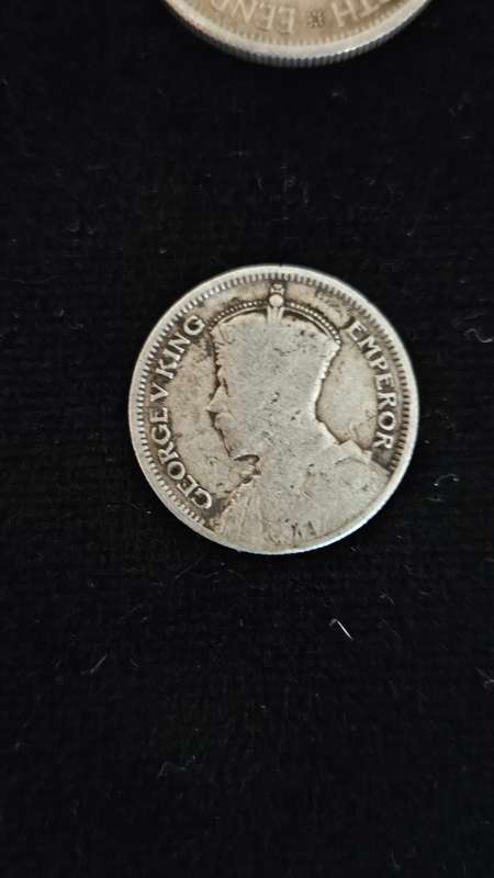 1963 SA 10 Cents 50% Silver Coin plus 1932 Rhodesia 6 Pence 92.5% Silver Coin