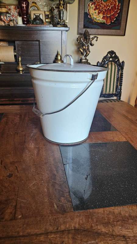 Vintage Enamel Bucket
