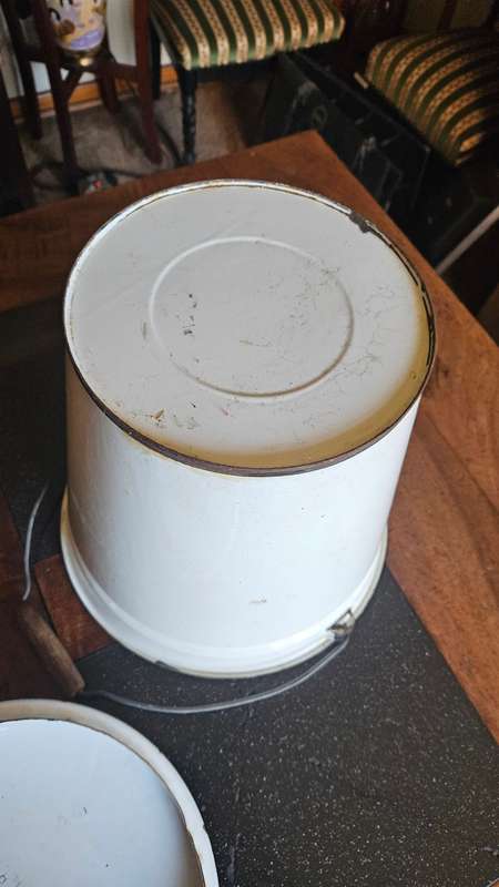 Vintage Enamel Bucket