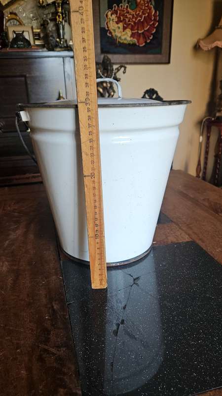 Vintage Enamel Bucket