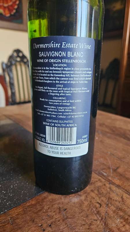 2009 Dormershire Sauvignon Estate Wine