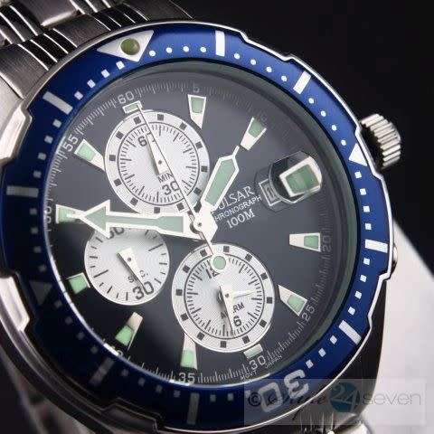 PULSAR **AUTHENTIC BRANDED CHRONOGRAPH 100m TECH GEAR SPORT WATCH **ONLY ONE AVAILABLE