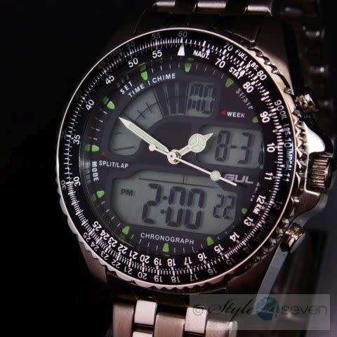 GUL GENTS AUTHENTIC 100m WATER RESISTANT ANALOGUE AND DIGITAL WATCH *ONLY ONE AVAILABLE