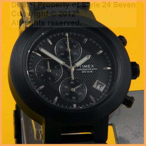 GENTS AUTHENTIC BLACK STAINLESS STEEL TIMEX WATCH *BRAND NEW WITH GUARANTEE!*