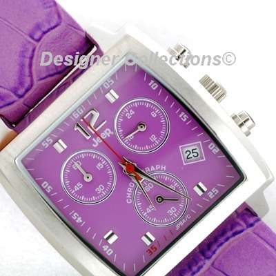 JEEP AUTHENTIC LADIES PURPLE LEATHER CHRONOGRAPH RRP R1999.00 - RETAIL PRICE TAG/ FULL GUARANTEE!