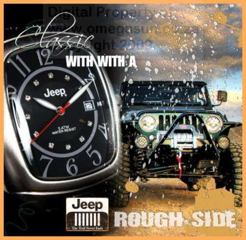 **R1,999.00** JEEP AUTHENTIC GENTS BLACK LEATHER CALENDER WATCH - BRAND NEW WITH FULL GUARANTEE!!!