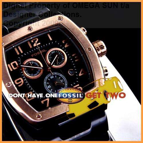**R2,995.00** FOSSIL GENTS AUTHENTIC BLACK DIAL CHRONOGRAPH **BRAND NEW WITH 11 YEAR WARRANTY!!!**