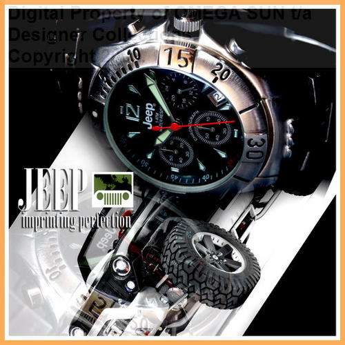 **R2,150.00** JEEP AUTHENTIC BLACK ETCHED FACE CHRONOGRAPH - BRAND NEW WITH FULL GUARANTEE!!!