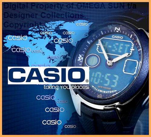 CASIO GENTS GRAPHICAL MOON AND TIDE DUAL DISPLAY WATCH - BRAND NEW WITH FULL GUARANTEE!!!