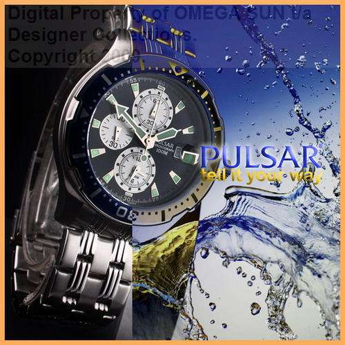 **R1,999.00** PULSAR GENTS AUTHENTIC STAINLESS STEEL ALARM CHRONO *BRAND NEW WITH FULL GUARANTEE!*