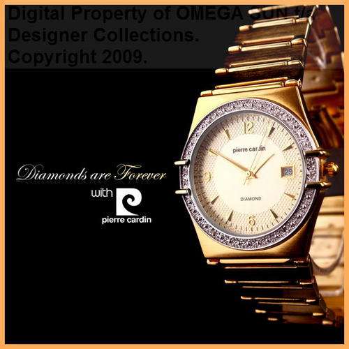 **R3,299.00** PIERRE CARDIN GENTS AUTHENTIC GOLD-TONE DIAMOND WATCH *IMPORTED FROM PARIS * BRAND NEW