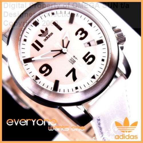 **R1,395.00** ADIDAS AUTHENTIC LADIES WHITE LEATHER SPORTS WATCH - *BRAND NEW!* LAST 1 LEFT