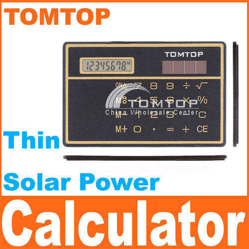 8 Digits Solar Power Thin Mini Card Style Calculator