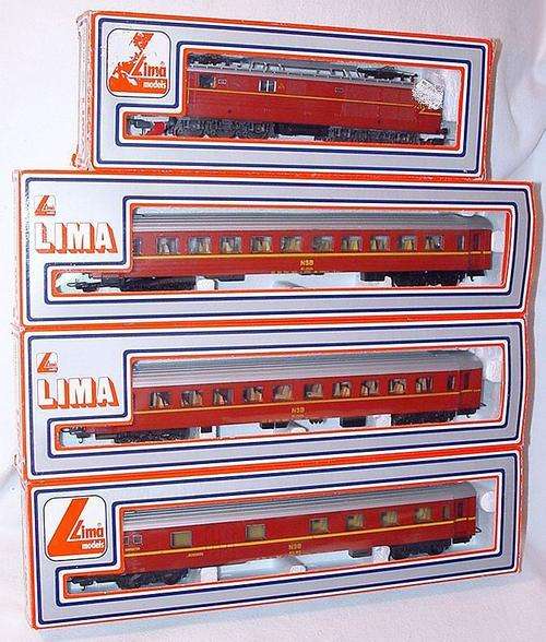 Lima HO NSB Electric LOCOMOTIVE + 3 COACHES MIB Set 2