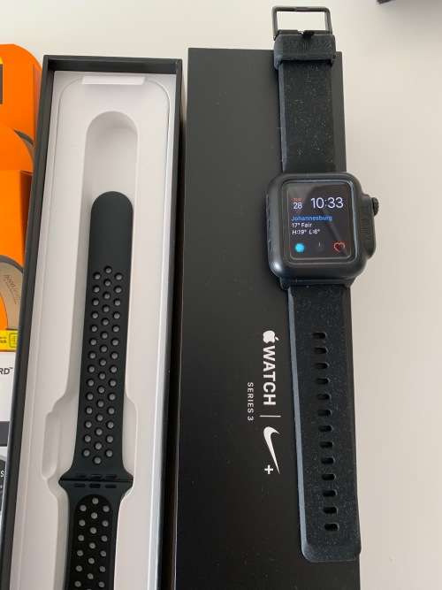 Apple Watch series 3, 42mm, Space Gray Aluminium, Nike Sport band, Anthracite Black (never used)