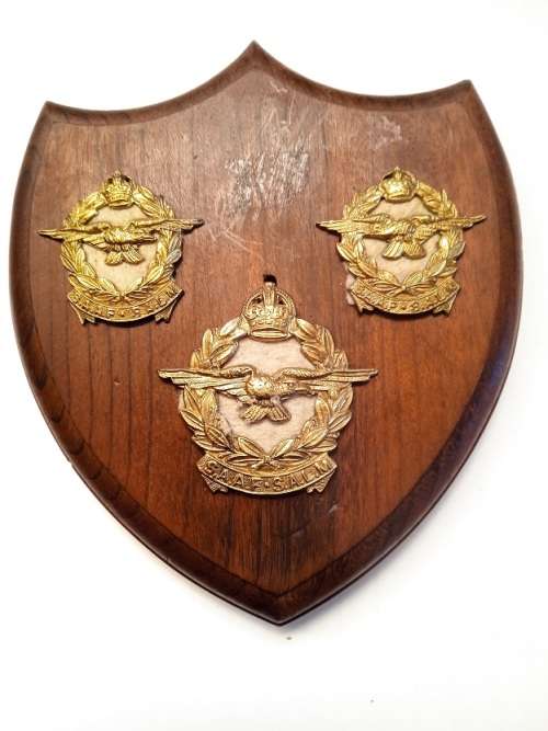 South  African Airforce Cap Badges plaque
