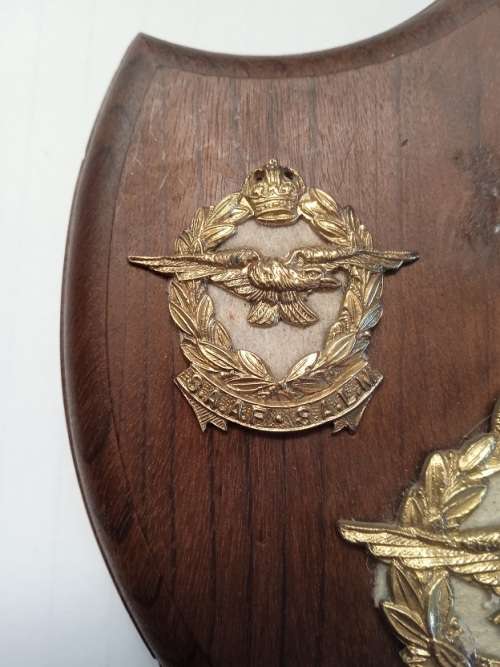 South  African Airforce Cap Badges plaque