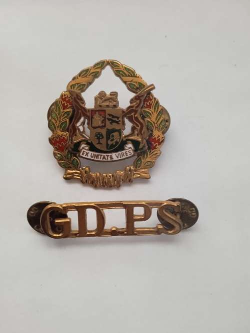 South African Prison services warrant officer badge and shoulder title