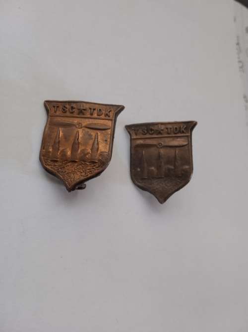 2 x SA Army Technical service corps badges