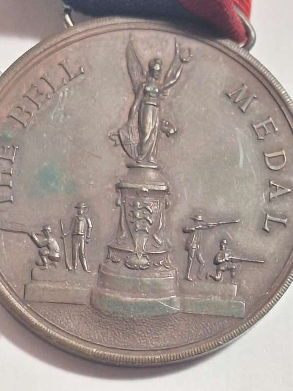 Society of Miniature Rifle club Bell medal and Queens cup medal