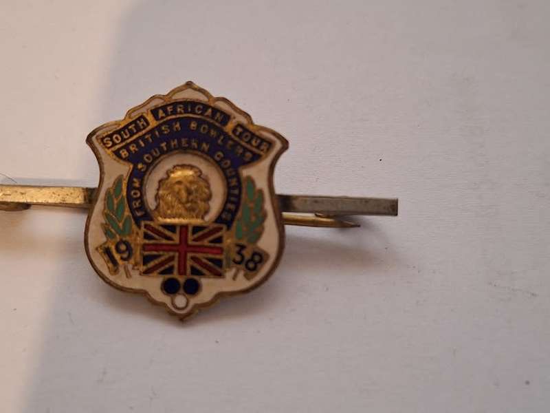 1938 SA Tour British bowlers badge