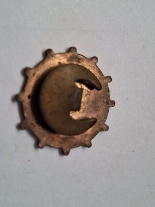 Vintage Locomotive Enginemen & Firemen Mutual Aid society button badge