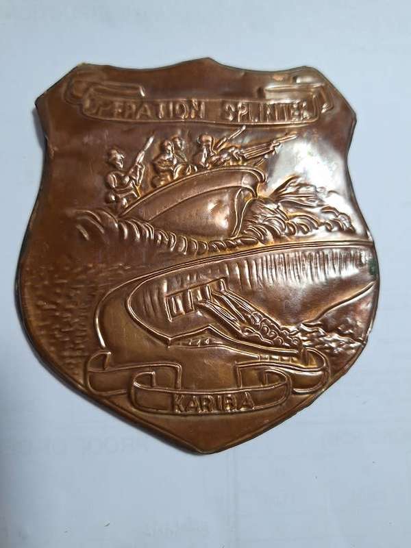 Operation Splinter copper plaque