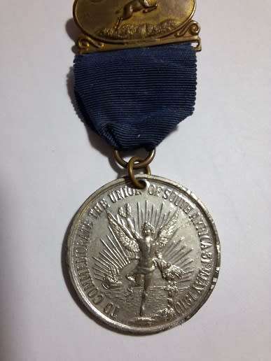 1910 Union of South Africa medal with springbok clip