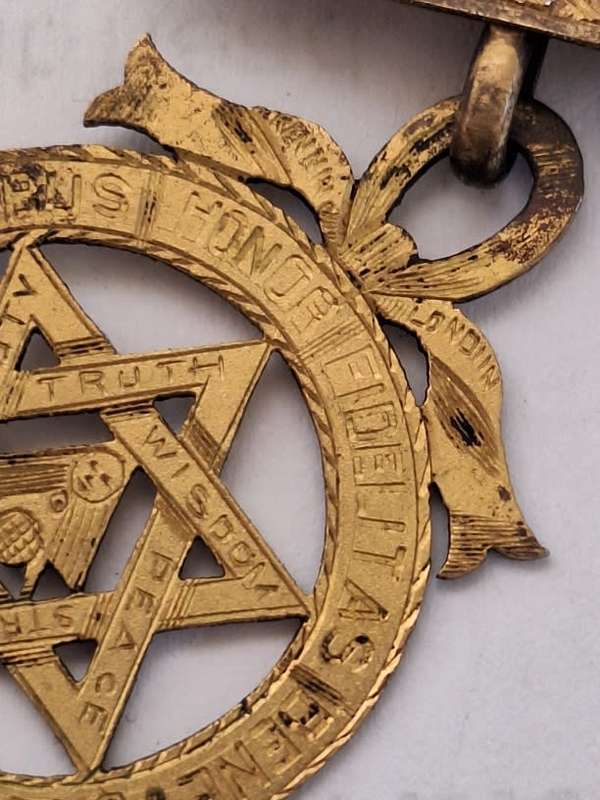 Silver Gilt Royal Arch Masonic jewel hallmarked