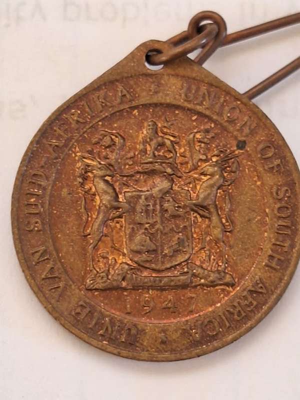 1947 South africa royal visit medal