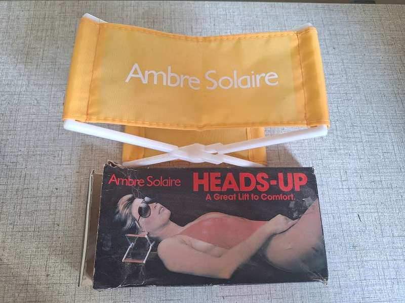 Vintage Ambre Solaire head rest