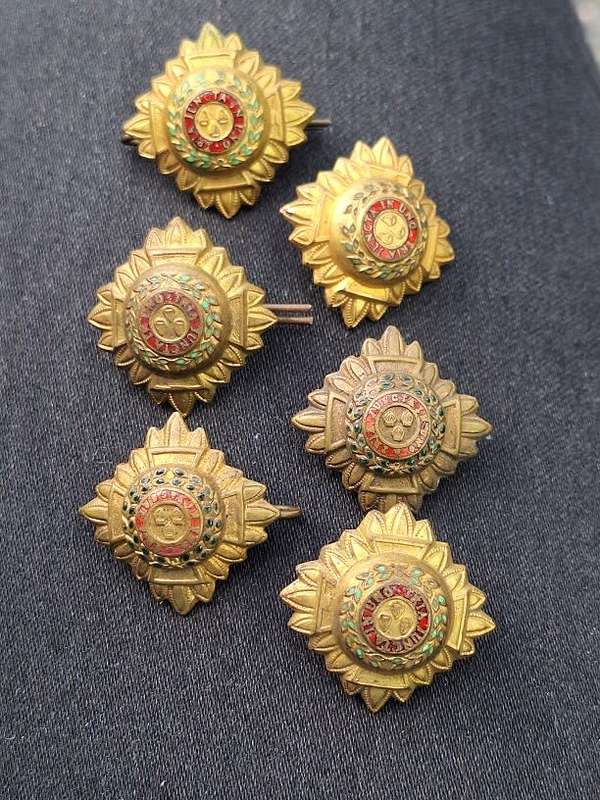 WW1 6 x Royal British Army officers shoulder pips