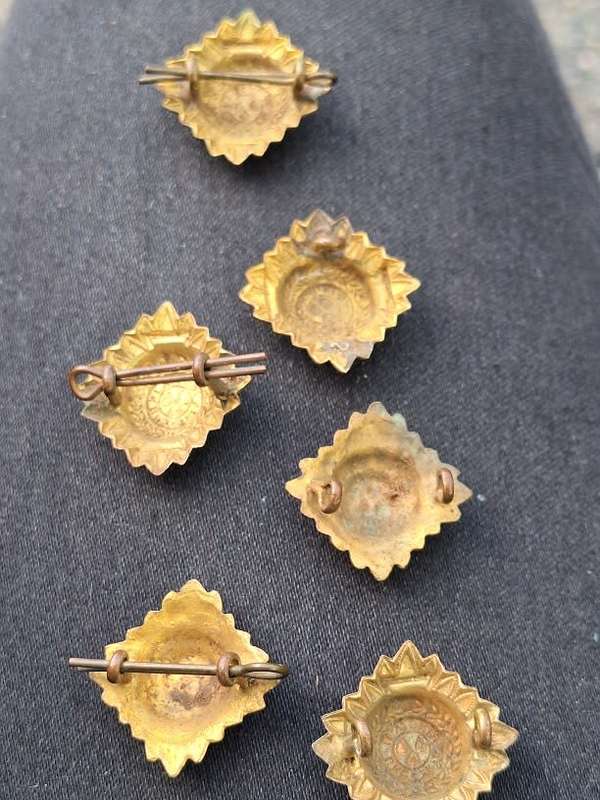 WW1 6 x Royal British Army officers shoulder pips