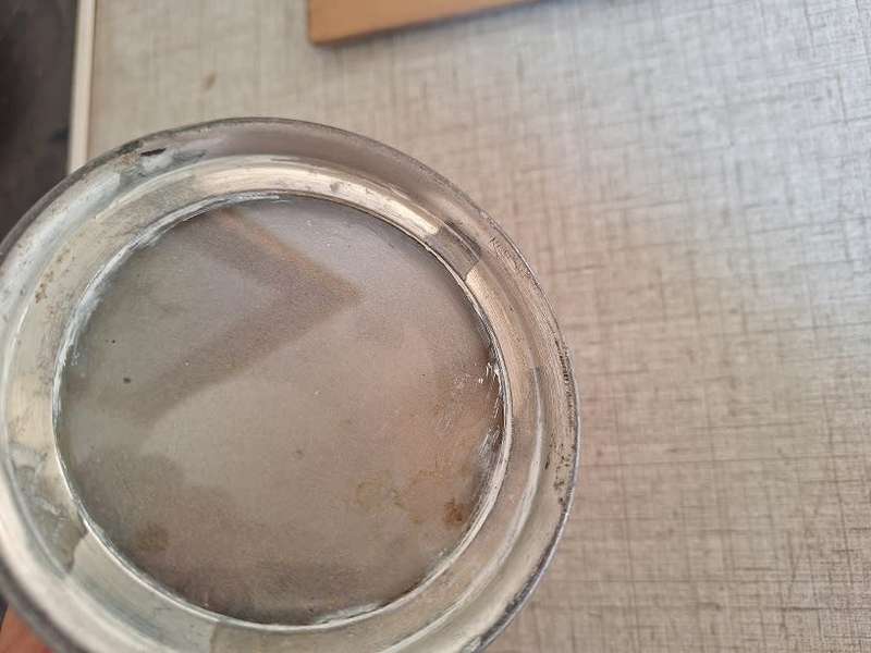 Beer Tankard pewter? with inscription to Koevoet member