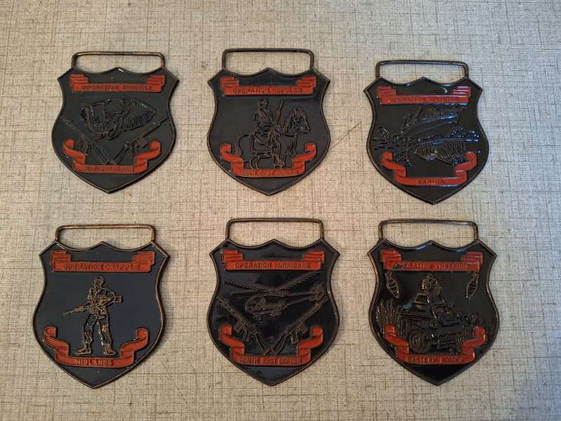 Rhodesian Comber operations metal plaques