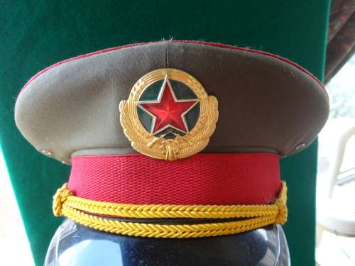 CHINESE ARMY PEAKED CAP - GOOD CONDITION - SMALL SIZE