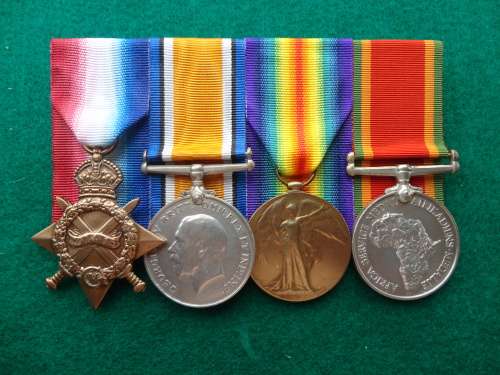 TRIO TO PTE W BATES 1ST INFANTRY (DLI) & AFRICA SERVICE MEDAL)