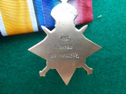 TRIO TO PTE W BATES 1ST INFANTRY (DLI) & AFRICA SERVICE MEDAL)