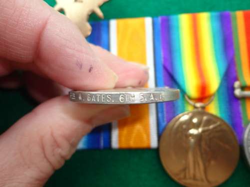 TRIO TO PTE W BATES 1ST INFANTRY (DLI) & AFRICA SERVICE MEDAL)
