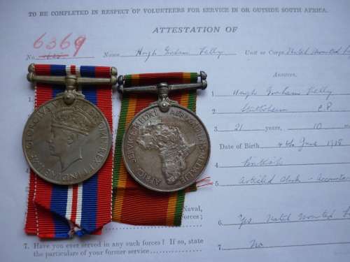 GROUP TO HUGH  GRAHAM NMR & NATAL CARBS - ATTESTED APRIL 1940-DISCHARGED MAY 1943-12 PGS RESEARCH