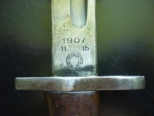 1907 PATT REMINGTON BAYONET-REMINGTON ONLY MANUFACTURED 100,000 COMPARED TO WILKINSON'S 2 ,360,000