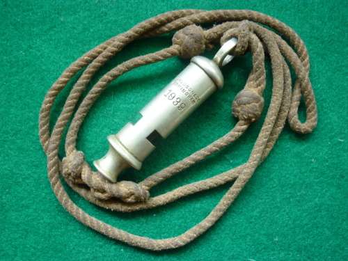 1939 DATED J HUDSON WHISTLE