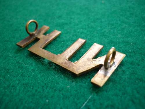 NATAL LIGHT HORSE WW1 GERMAN SOUTH WEST CAMPAIGN TITLE - SHEET BRASS & WIRE LOOP LUGS