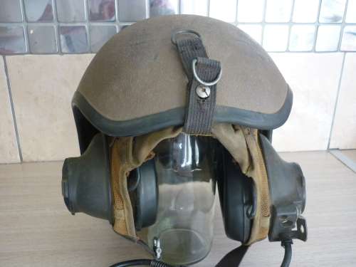 RATEL CREW COMMANDER HELMET SADF ERA - LOOM, INTERIOR & EAR CUPS IN GOOD CONDITION
