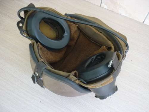 RATEL CREW COMMANDER HELMET SADF ERA - LOOM, INTERIOR & EAR CUPS IN GOOD CONDITION