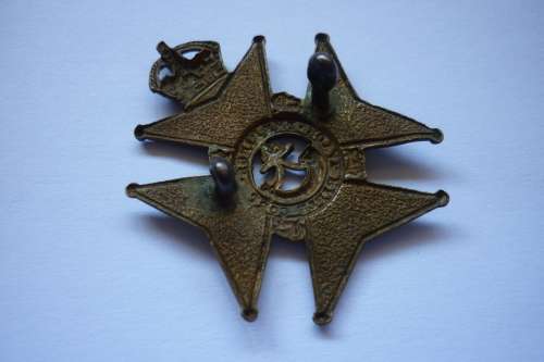 EDWARDIAN KING'S ROYAL RIFLE CORP MILITIA CAP BADGE 1901 TO 1908 (NO BATTLE HONOURS PER MILITIA)