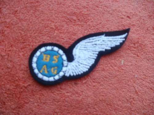 SAAF AIR GUNNERS  EMBROIDERED HALF  WING - SADF