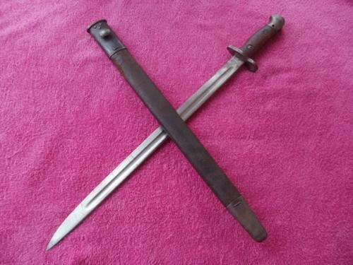 PATTERN 1907 BAYONET - WORLD WAR TWO ISSUE . MARKED WSC - FOR WILKINSON SWORD CO