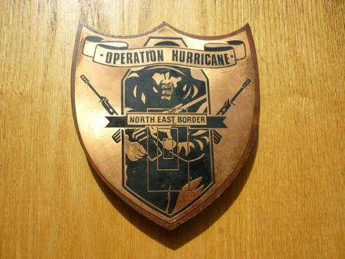 RHODESIAN PLAQUE - OPERATION HURRICANE - NORTH EAST BORDER